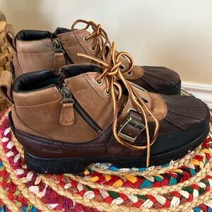 Polo Ralph Lauren Brown aBlack Leather Men's Boots